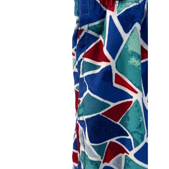 Nautica Men’s Large Board Shorts Abstract Mosaic Print Swim Trunks - Picture 7 of 8